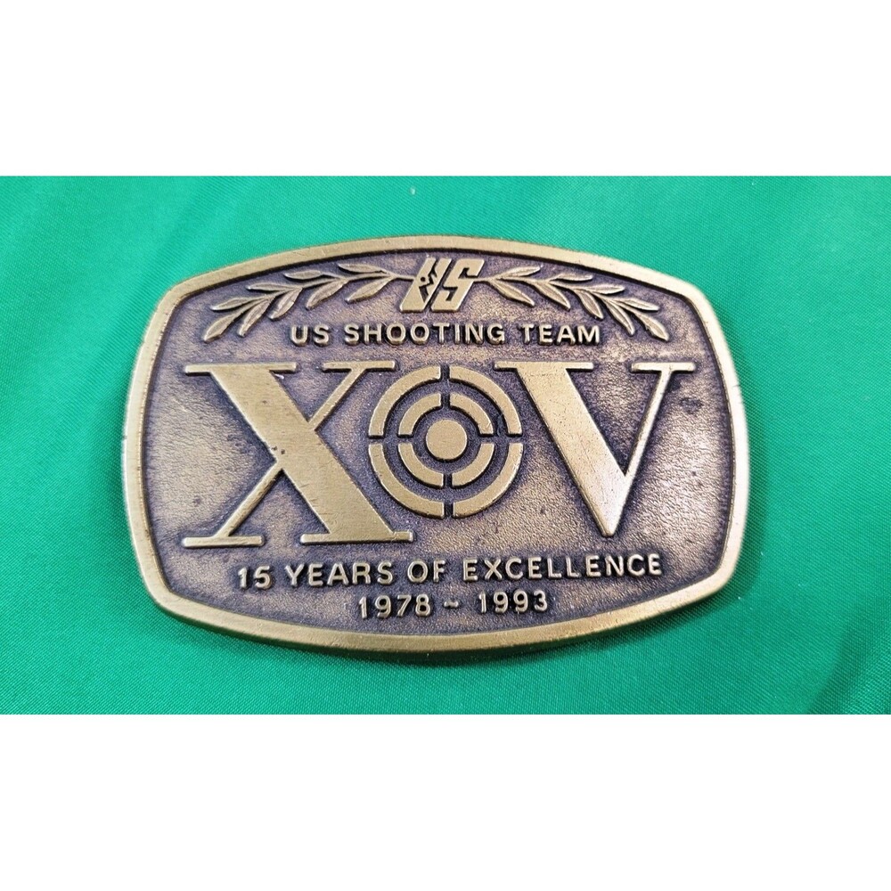 Vintage US Shooting Team Olympic Tournament Shooter 1978-93 Belt Buckle